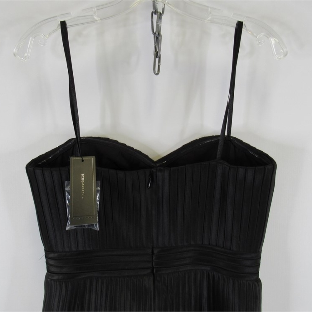 BCBGMaxAzria Black Spaghetti Strap Babydoll Mini Dress - Picture 4 of 9
